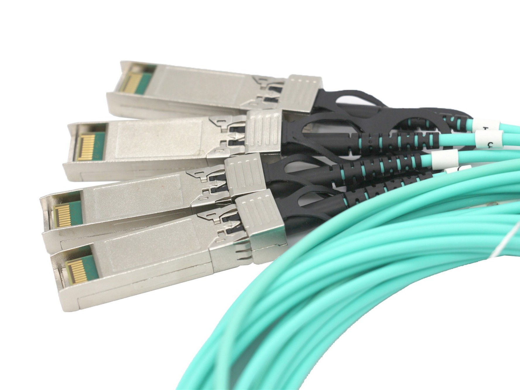 極進(jìn)(Extreme)兼容100G QSFP28 轉(zhuǎn) 4xSFP28 AOC有源光纜堆疊線