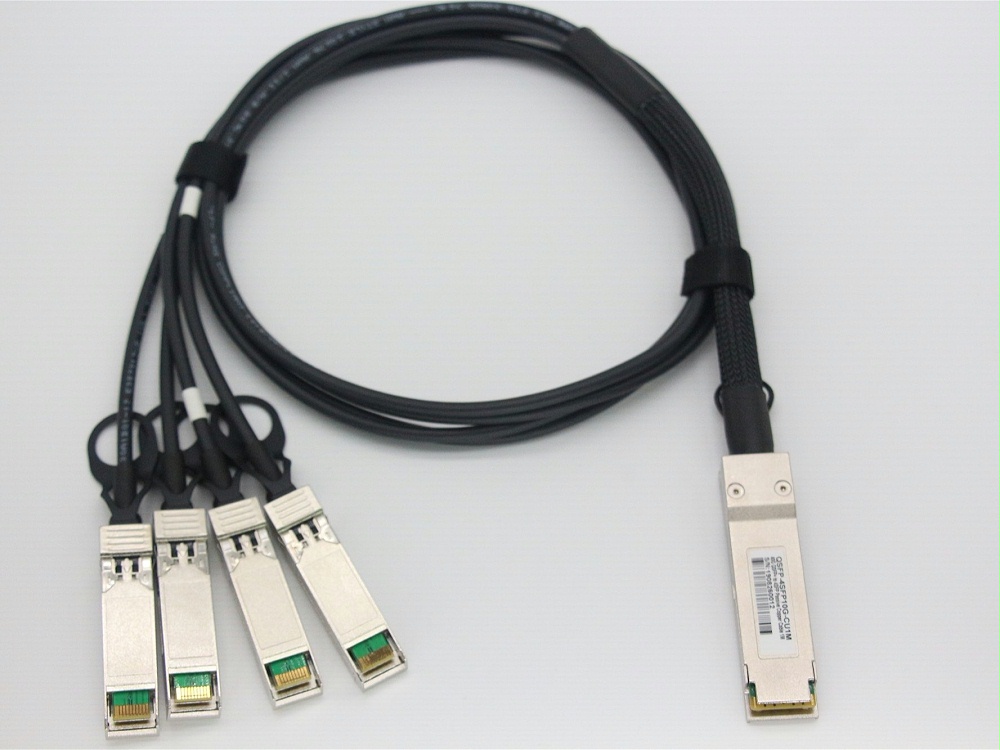 QSFP-4X10G-CU1M RUIJIE銳捷兼容 QSFP+ TO 4SFP+DAC無源銅纜高速線纜