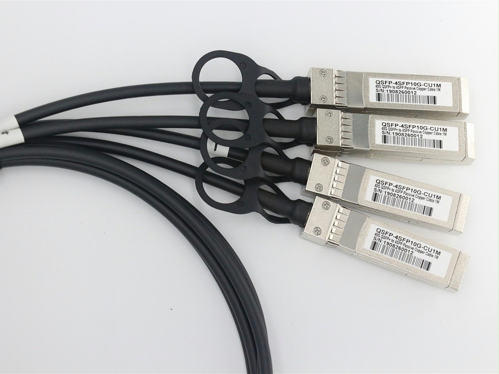 QSFP-4X10G-CU1M RUIJIE銳捷兼容 QSFP+ TO 4SFP+DAC無源銅纜高速線纜