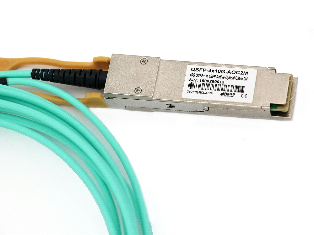QSFP-4X10G-AOC1M H3C華3兼容 QSFP+ TO 4SFP+ AOC有源光纜電纜_副本