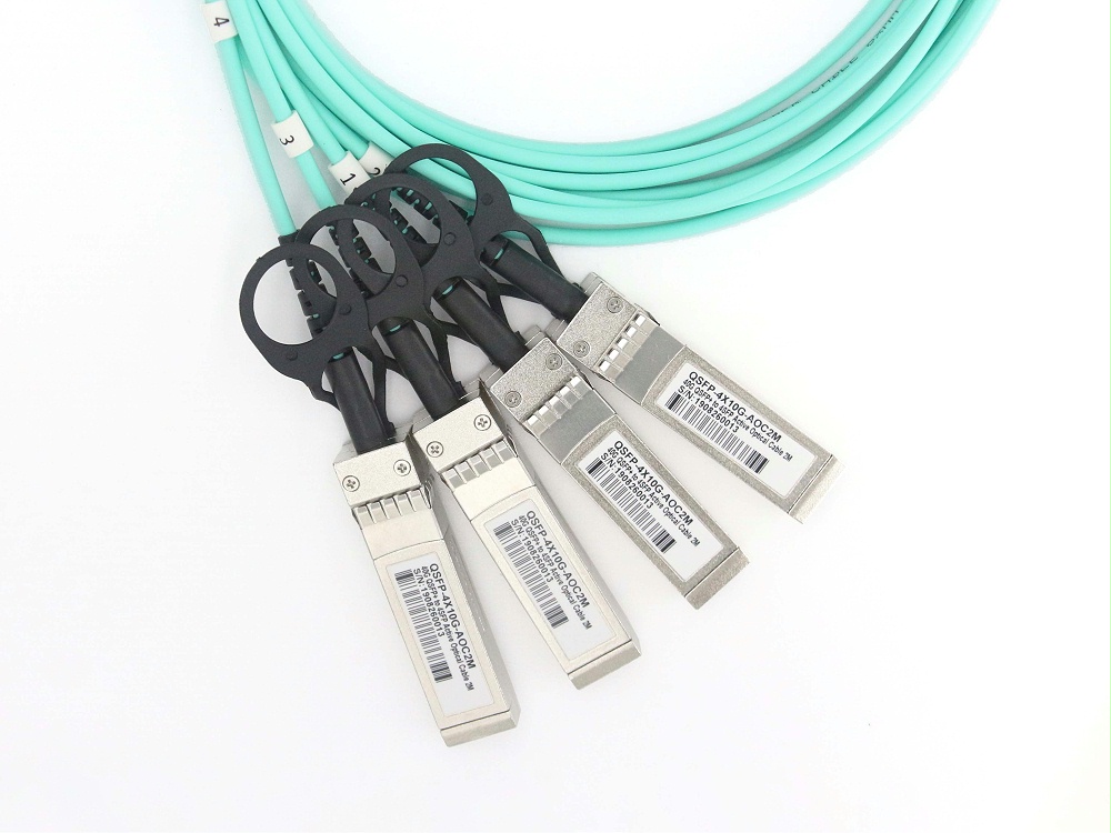 QSFP-4X10G-AOC1M H3C華3兼容 QSFP+ TO 4SFP+ AOC有源光纜電纜_副本