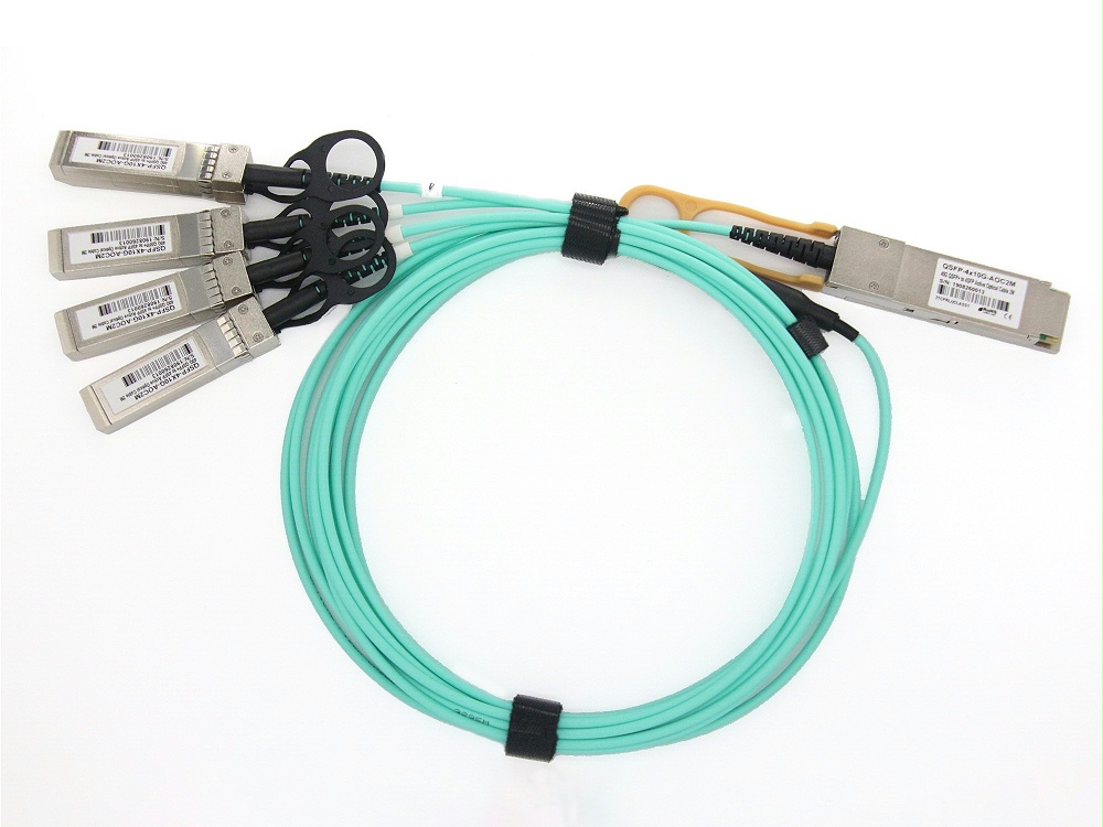 QSFP-4X10G-AOC1M H3C華3兼容 QSFP+ TO 4SFP+ AOC有源光纜電纜_副本